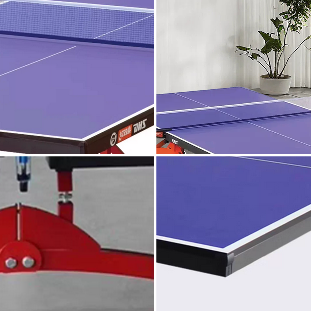 DHS T2828 Balls Table Indoor 18mm Tennis Bats Pingpong Table - Blue Net