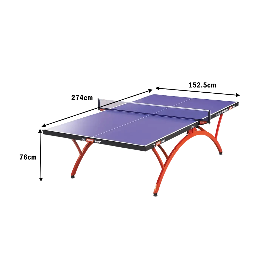 DHS T2828 Balls Table Indoor 18mm Tennis Bats Pingpong Table - Blue Net