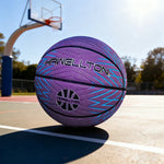 DUNK MASTER Rebound, Durable Rubber Grip, Basketball - Soft Bladder 5/6/7# Leather, High Ultra-Fiber - Moisture-Wicking - Purple