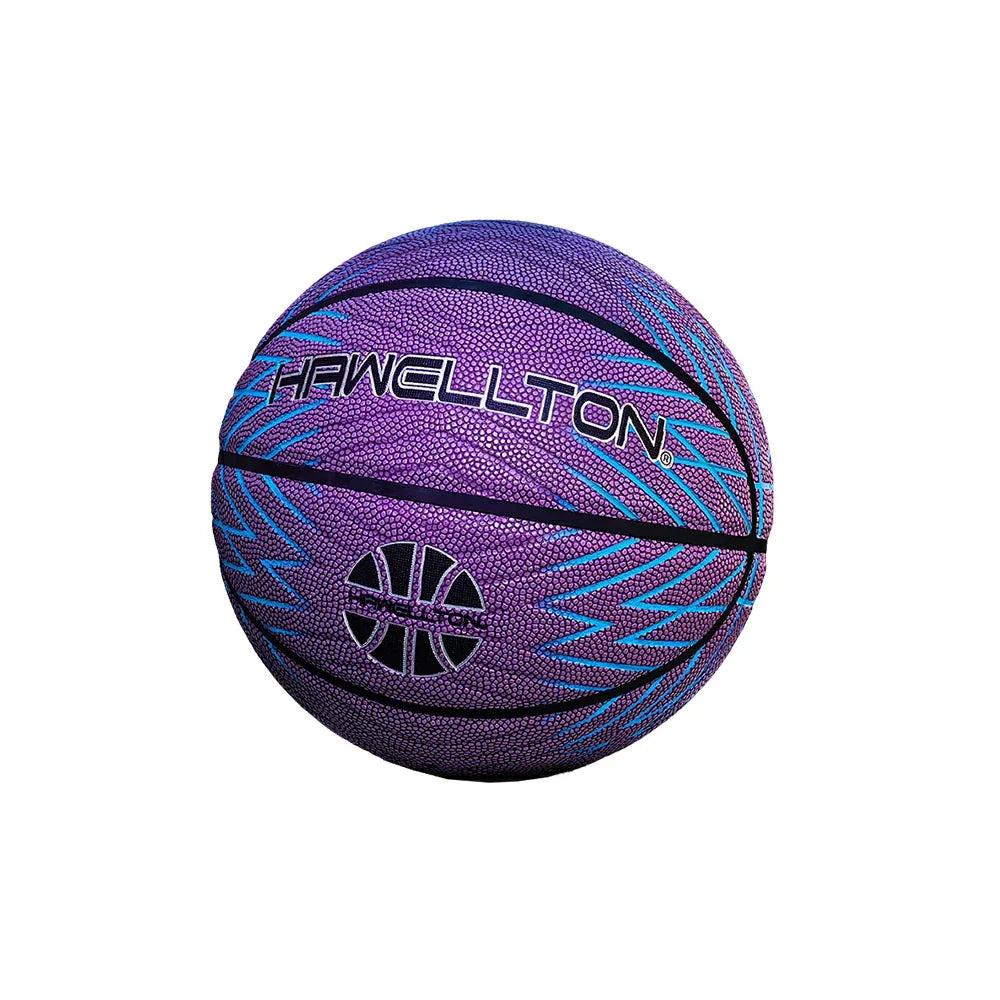 DUNK MASTER Rebound, Durable Rubber Grip, Basketball - Soft Bladder 5/6/7# Leather, High Ultra-Fiber - Moisture-Wicking - Purple