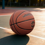 DUNK MASTER Durable Moisture-Wicking Soft Grip, Bladder - Rebound, High Ultra-Fiber Basketball 5/6/7# Rubber - Leather, Brown