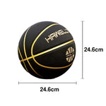 DUNK MASTER Rebound, - Basketball Moisture-Wicking - Rubber High Grip, Durable Leather, 5/6/7# Ultra-Fiber Soft Bladder Black