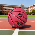 DUNK MASTER Aged Bladder Durable Channel Texture, - Grip, Deep 5# Quick - 3-12 For Basketball Anti-Slip Rebound, Kids Nylon Pink