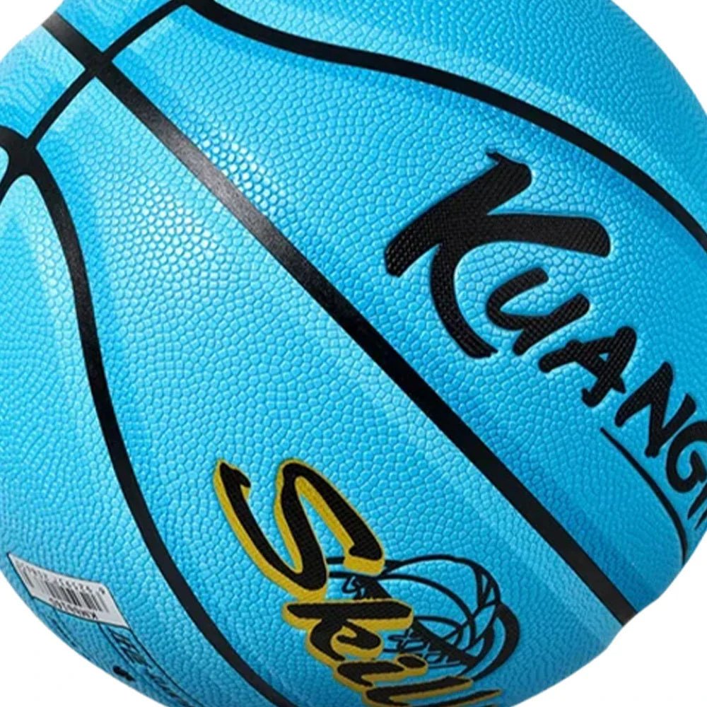 DUNK MASTER Kids Texture, Durable For Rebound, - Bladder Deep Basketball Channel 3-12 Anti-Slip - Nylon 5# Aged Grip, Quick Blue