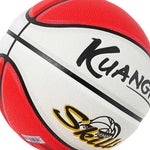 DUNK MASTER Kids Basketball For Texture, Deep - Rebound, 3-12 5# Channel Bladder Grip, - Durable Nylon Anti-Slip Quick Aged Red&White
