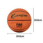 DUNK MASTER Bladder 7# - Grip, Synthetic - Nylon Channel Quick Basketball - PU Deep Rebound, Leather Durable Orange