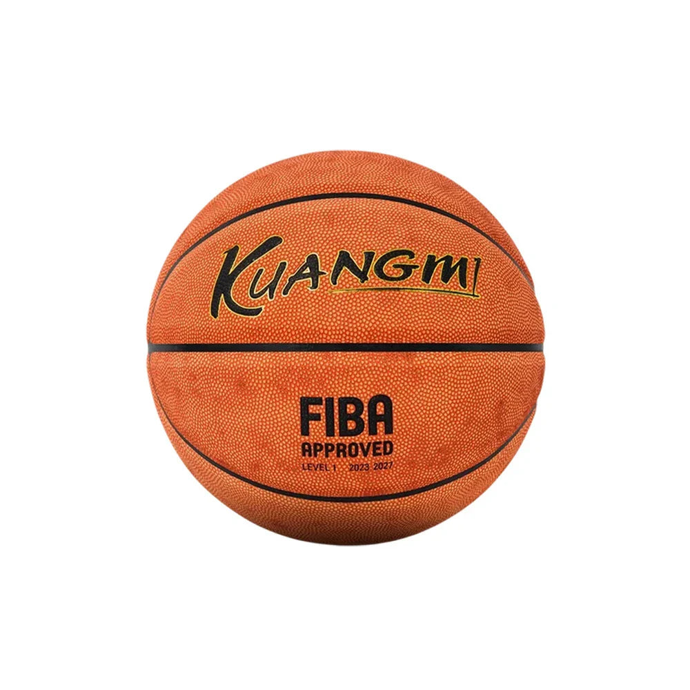 DUNK MASTER Bladder 7# - Grip, Synthetic - Nylon Channel Quick Basketball - PU Deep Rebound, Leather Durable Orange