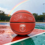 DUNK MASTER Bladder - Durable Channel - PU Grip, 7# Synthetic - Quick Leather Basketball Deep Nylon Rebound, Brown