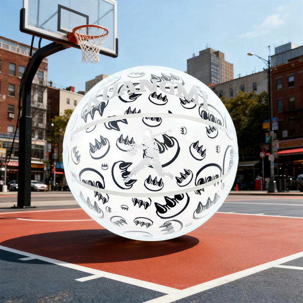 DUNK MASTER Rebound, Graffiti - Durable Grip, Reflective 7# - Basketball Butyl Bladder Deep Quick Channel Cover