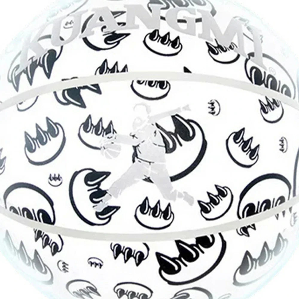 DUNK MASTER Rebound, Graffiti - Durable Grip, Reflective 7# - Basketball Butyl Bladder Deep Quick Channel Cover