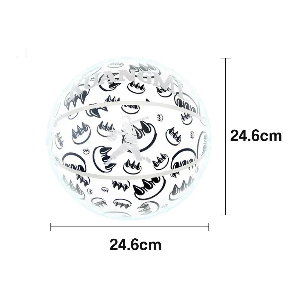 DUNK MASTER Rebound, Graffiti - Durable Grip, Reflective 7# - Basketball Butyl Bladder Deep Quick Channel Cover