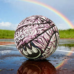 DUNK MASTER Non-Slip, Basketball Leather, 3D Quick - Rebound, Luminous Bladder - Moisture-Wicking - Butyl 7# Durable Logo Black&Purple