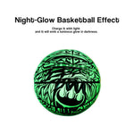 DUNK MASTER Non-Slip, Basketball Leather, 3D Quick - Rebound, Luminous Bladder - Moisture-Wicking - Butyl 7# Durable Logo Black&Purple