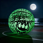 DUNK MASTER Non-Slip, Basketball Leather, 3D Quick - Rebound, Luminous Bladder - Moisture-Wicking - Butyl 7# Durable Logo Black&Purple