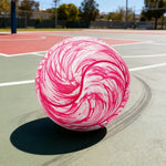 DUNK MASTER Durable High Channel Leather Grip, Retention 7# Non-Slip, Soft - Deep - Air - Rebound, PU Basketball Pink