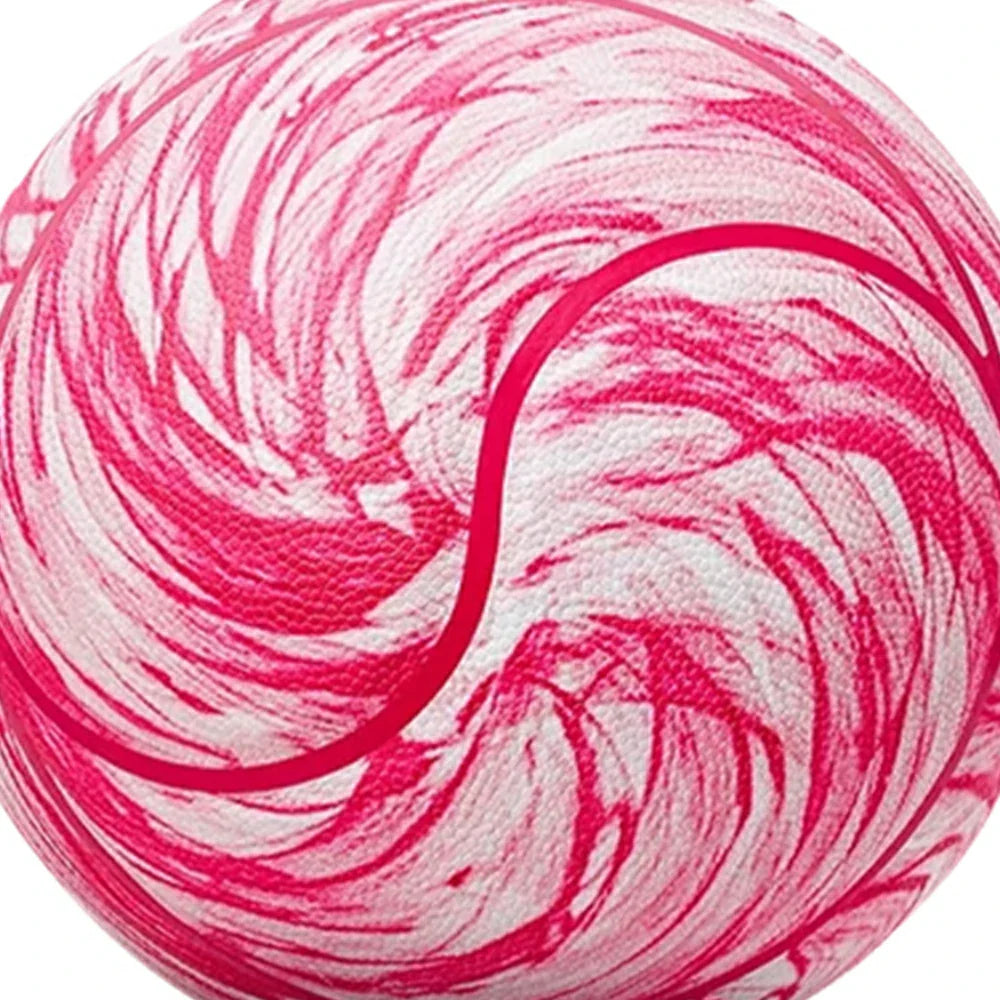 DUNK MASTER Durable High Channel Leather Grip, Retention 7# Non-Slip, Soft - Deep - Air - Rebound, PU Basketball Pink