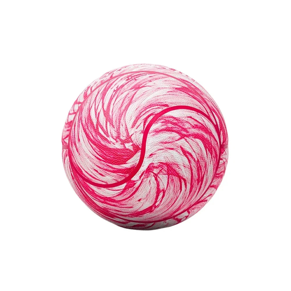 DUNK MASTER Durable High Channel Leather Grip, Retention 7# Non-Slip, Soft - Deep - Air - Rebound, PU Basketball Pink