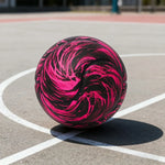 DUNK MASTER High Soft Grip, - 7# Basketball - Retention Durable Deep Channel PU Rebound, Air Non-Slip, - Leather Red