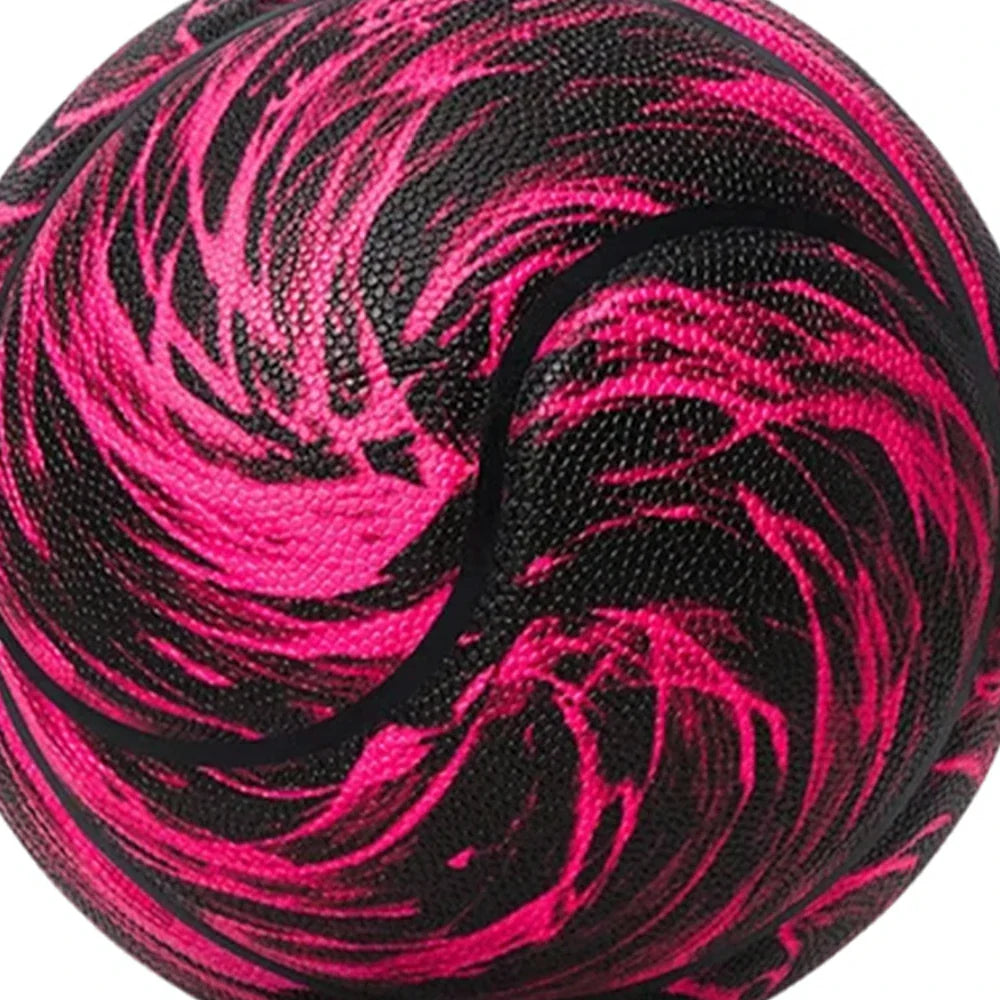 DUNK MASTER High Soft Grip, - 7# Basketball - Retention Durable Deep Channel PU Rebound, Air Non-Slip, - Leather Red