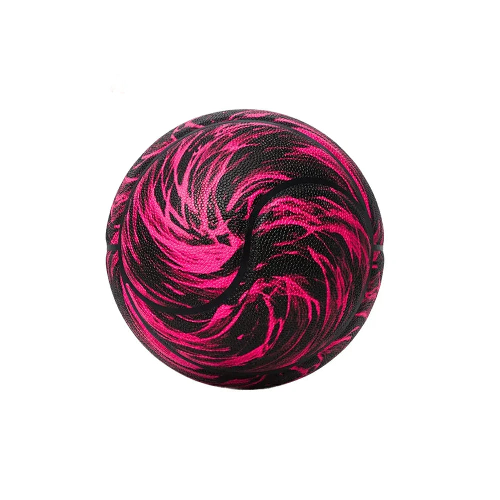 DUNK MASTER High Soft Grip, - 7# Basketball - Retention Durable Deep Channel PU Rebound, Air Non-Slip, - Leather Red