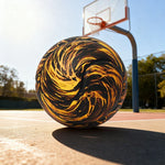 DUNK MASTER Retention 7# - Grip, - Durable High Deep Leather Channel Soft Basketball Non-Slip, Rebound, Air PU - Gold