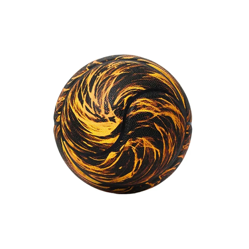 DUNK MASTER Retention 7# - Grip, - Durable High Deep Leather Channel Soft Basketball Non-Slip, Rebound, Air PU - Gold