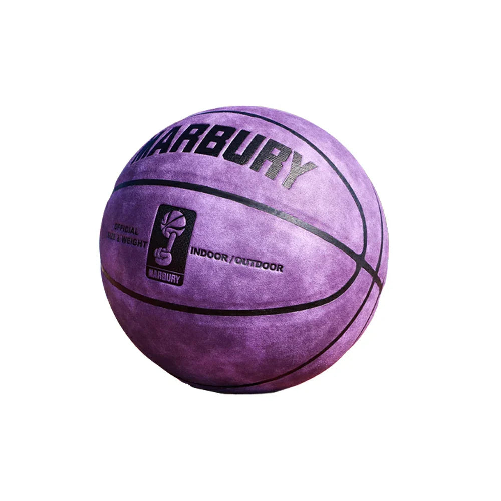 DUNK MASTER - Channel Moisture-Wicking, 7# Suede Bladder Leather - Soft Grip, High-Quality Wide Durable Basketball Rebound, Purple