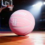 DUNK MASTER Durable Wide - Basketball Rebound, - High-Quality Moisture-Wicking, Channel Bladder Grip, 7# Leather Suede - Soft Pink