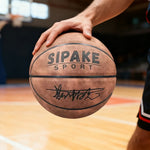 DUNK MASTER - Wide Soft - Suede Leather Basketball Durable Rebound, High-Quality Grip, - Channel Bladder Moisture-Wicking, 7# Brown