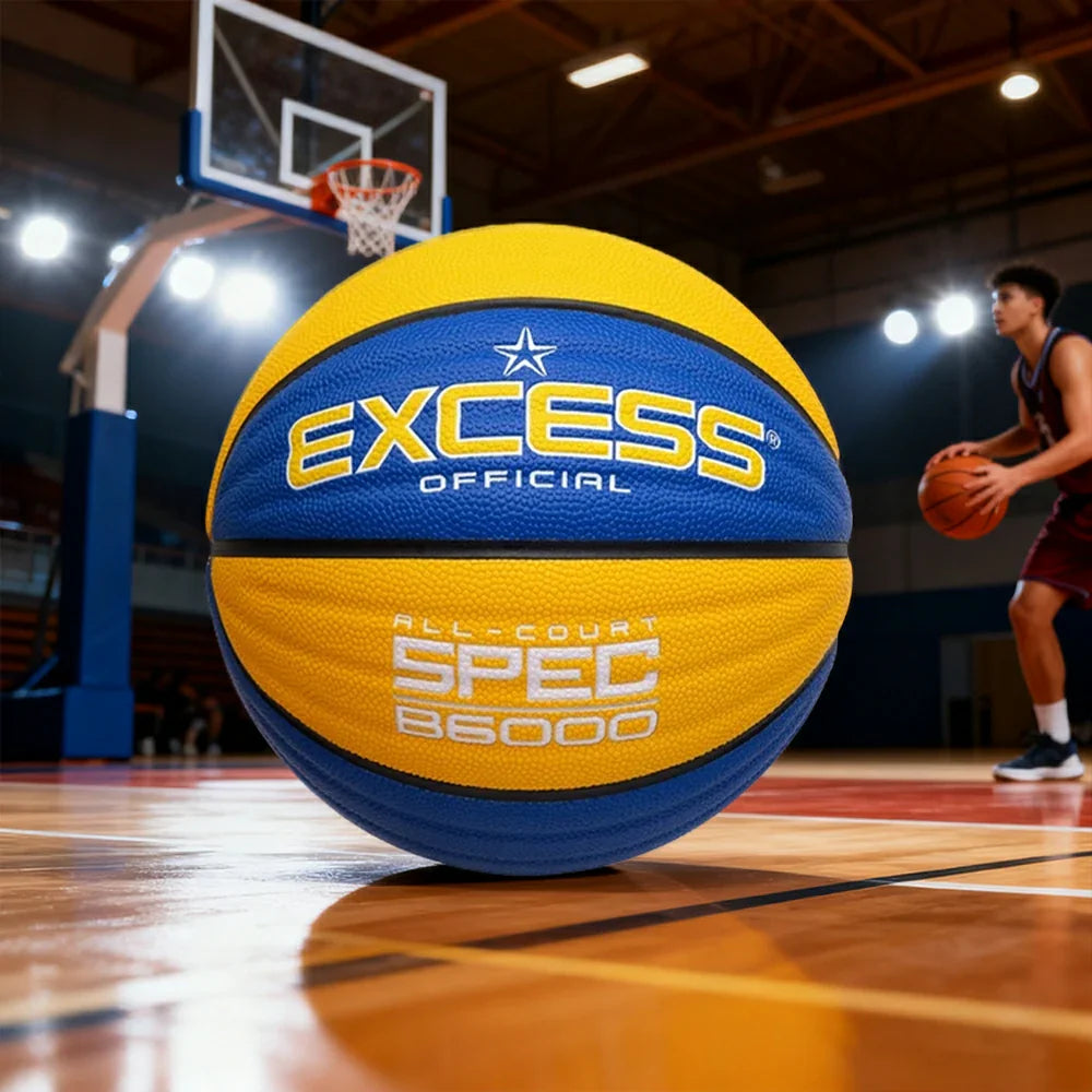 DUNK MASTER Sweat-Absorbent - Leather - Rebound, Soft Wave Butyl Nylon Bladder, PU Texture, Anti-Slip Balanced Winding Tire-Grade - Foam 7# Basketball Yellow