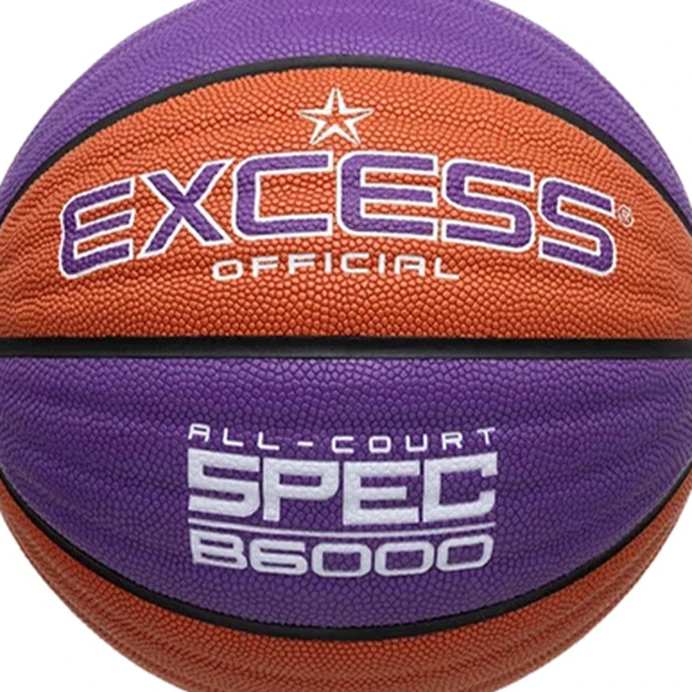 DUNK MASTER - PU Sweat-Absorbent Tire-Grade Rebound, - Bladder, Leather Texture, Soft Winding Foam Wave Butyl Basketball Anti-Slip Balanced 7# Nylon - Purple