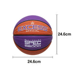 DUNK MASTER - PU Sweat-Absorbent Tire-Grade Rebound, - Bladder, Leather Texture, Soft Winding Foam Wave Butyl Basketball Anti-Slip Balanced 7# Nylon - Purple