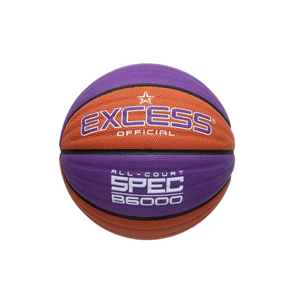 DUNK MASTER - PU Sweat-Absorbent Tire-Grade Rebound, - Bladder, Leather Texture, Soft Winding Foam Wave Butyl Basketball Anti-Slip Balanced 7# Nylon - Purple