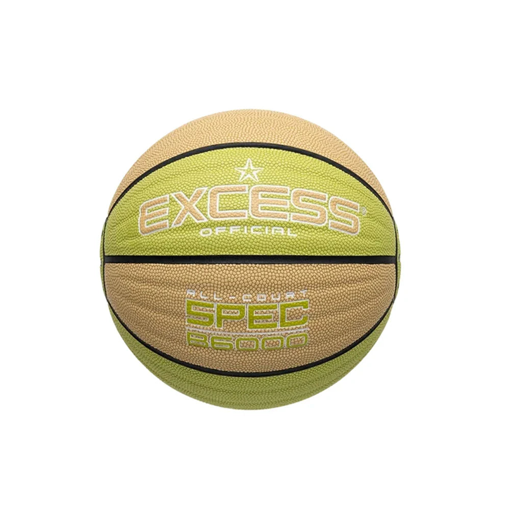 DUNK MASTER Foam Anti-Slip Sweat-Absorbent 7# PU Butyl Texture, Winding Rebound, Balanced - Basketball Tire-Grade Bladder, Nylon - Wave Soft - Leather Green