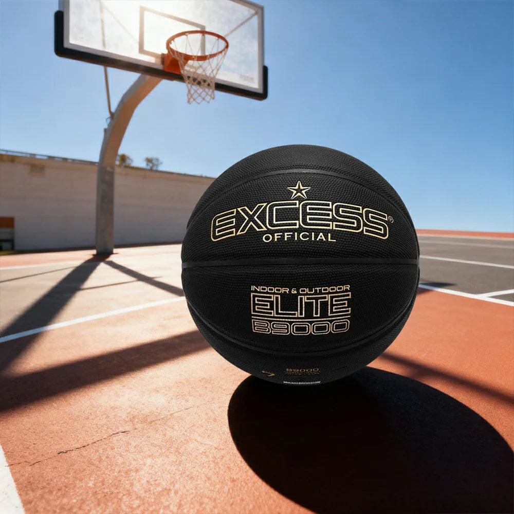 DUNK MASTER Channel Leather Nylon Butyl Ultra-Fiber Tire-Grade Balanced - Winding, Strong Dust-Free Bladder, Texture, - 7# Basketball Design Grip Honeycomb Black