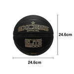 DUNK MASTER Channel Leather Nylon Butyl Ultra-Fiber Tire-Grade Balanced - Winding, Strong Dust-Free Bladder, Texture, - 7# Basketball Design Grip Honeycomb Black