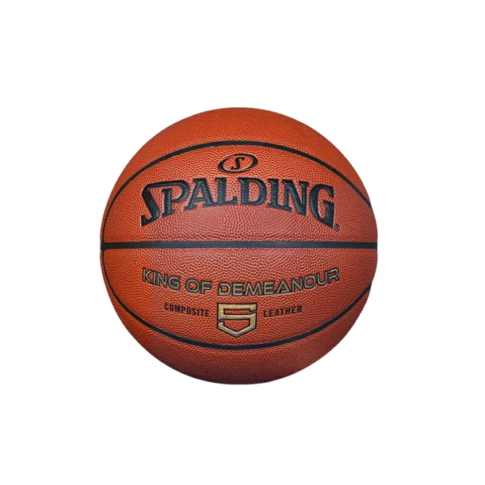 DUNK MASTER 77-476Y5 Texture, 5#, Authentic Rubber SPALDING Foam-Grain Basketball Enhanced Bladder, Grip