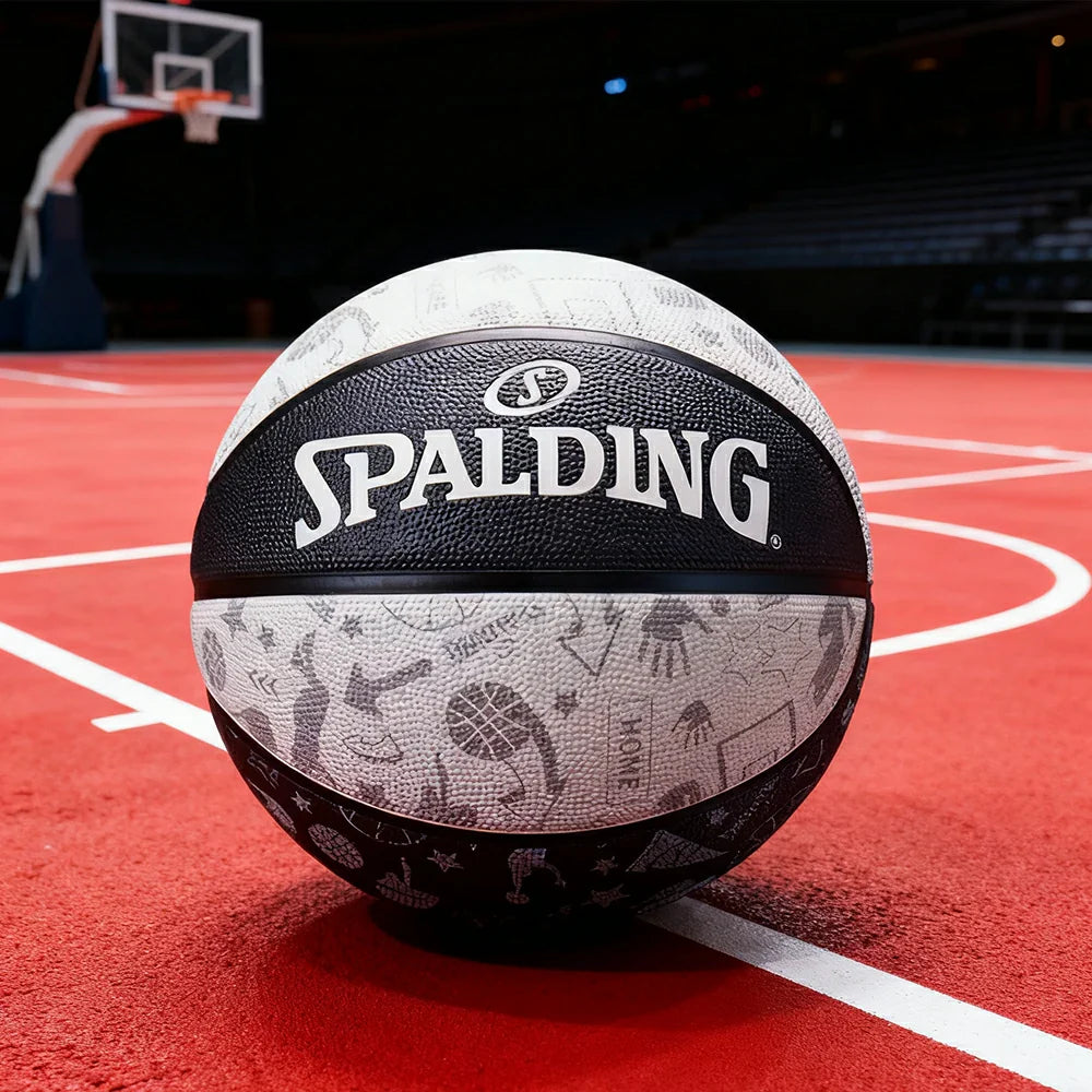 DUNK MASTER Bladder, Rubber Authentic Texture, 84-611Y SPALDING Enhanced 7#, Basketball Foam-Grain Grip