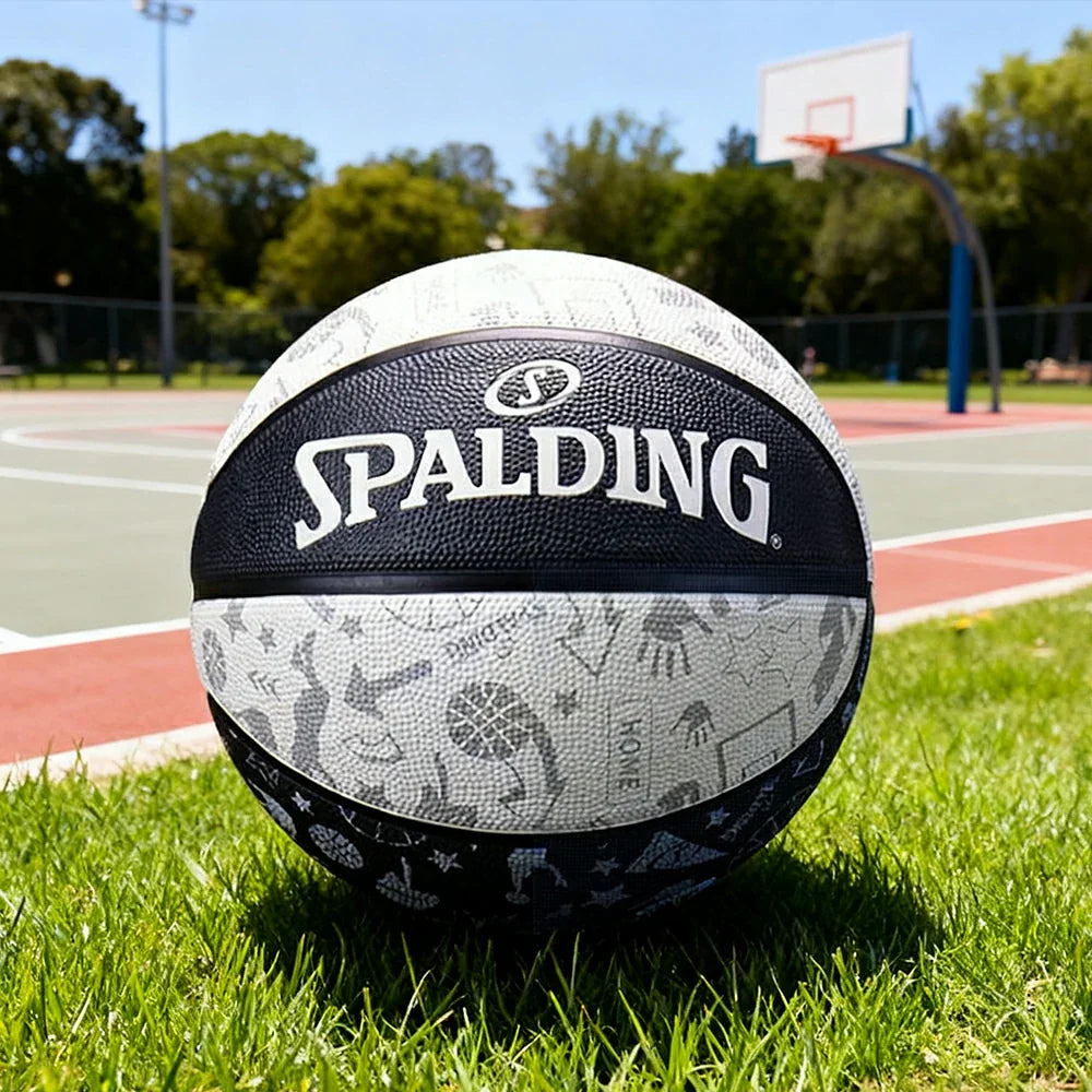 DUNK MASTER Bladder, Rubber Authentic Texture, 84-611Y SPALDING Enhanced 7#, Basketball Foam-Grain Grip