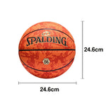 DUNK MASTER Stable Core, 7# Nylon Professional-Grade SPALDING Winding Pressure, Rubber Authentic 77-934Y Durable Basketball Design