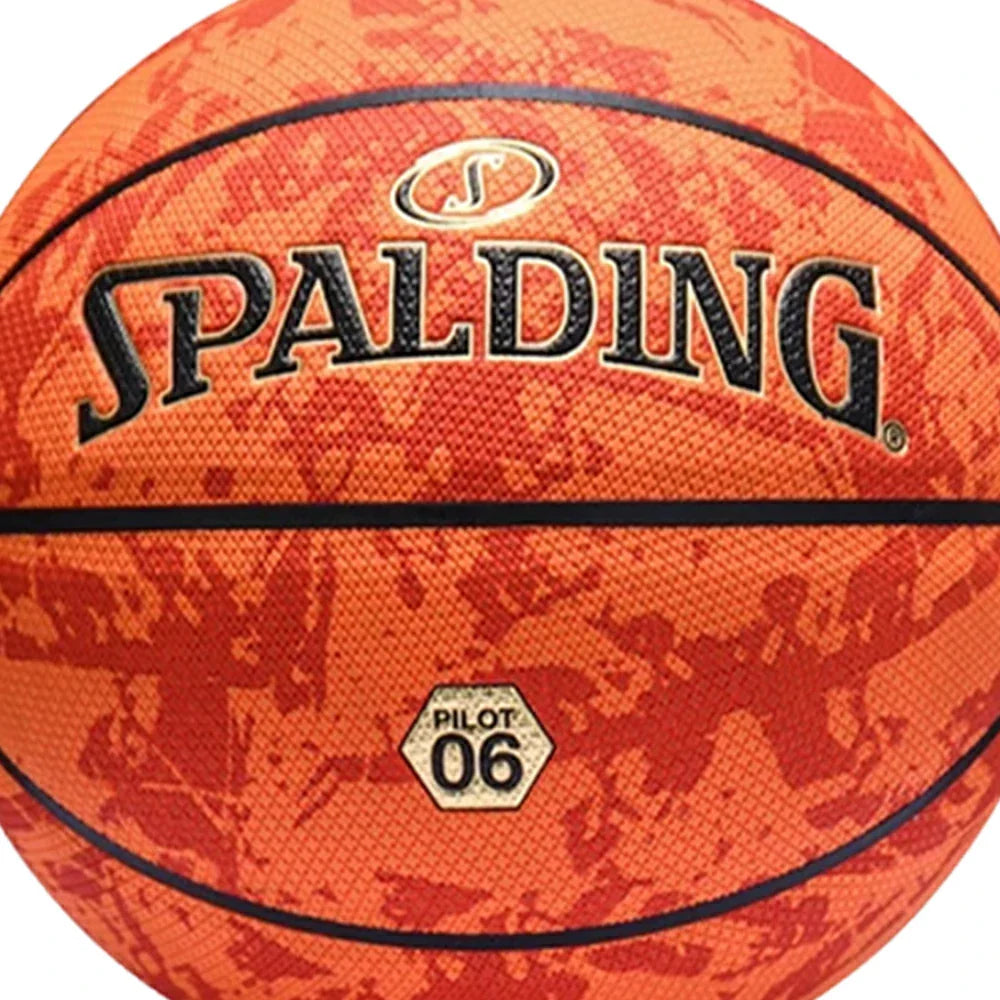 DUNK MASTER Stable Core, 7# Nylon Professional-Grade SPALDING Winding Pressure, Rubber Authentic 77-934Y Durable Basketball Design