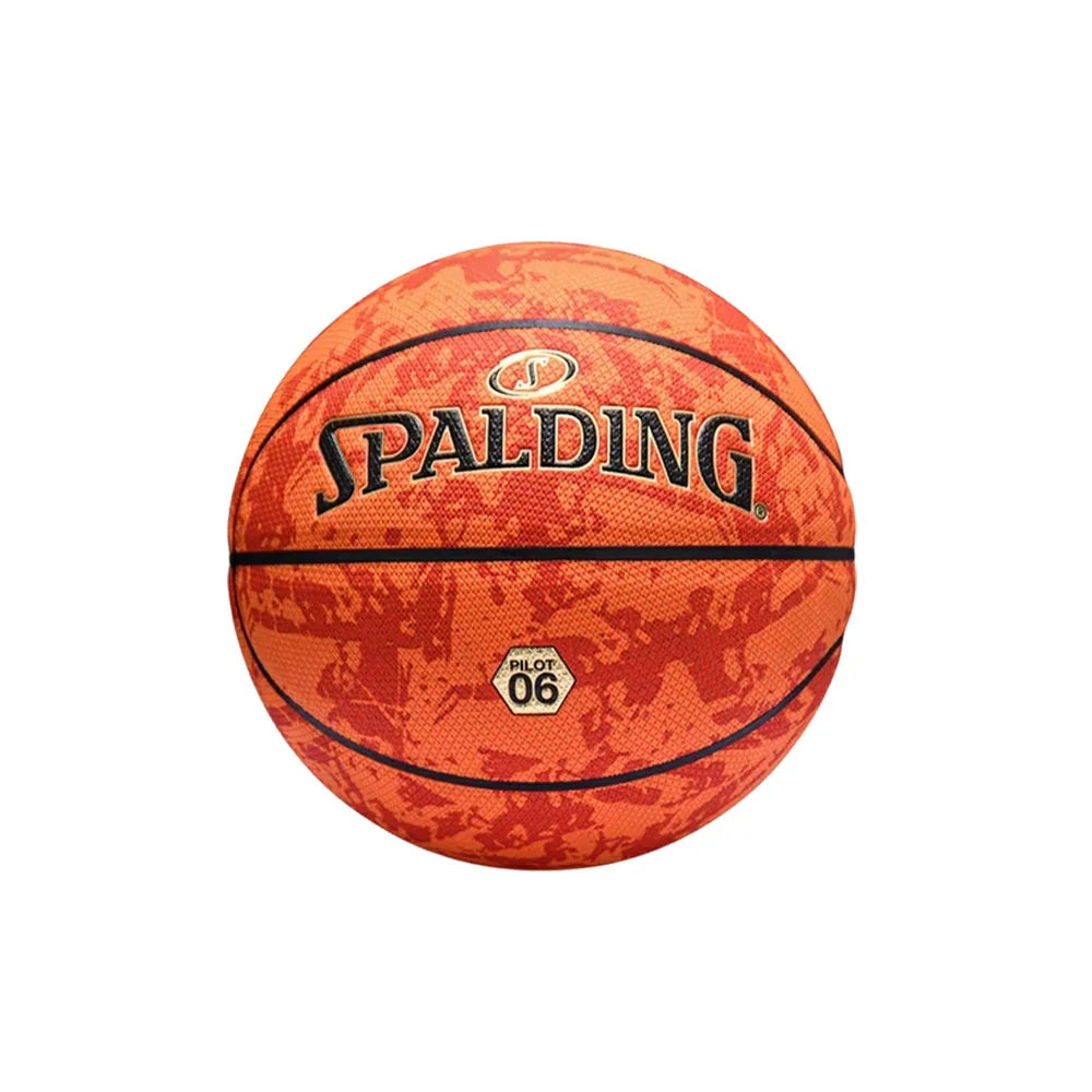 DUNK MASTER Stable Core, 7# Nylon Professional-Grade SPALDING Winding Pressure, Rubber Authentic 77-934Y Durable Basketball Design