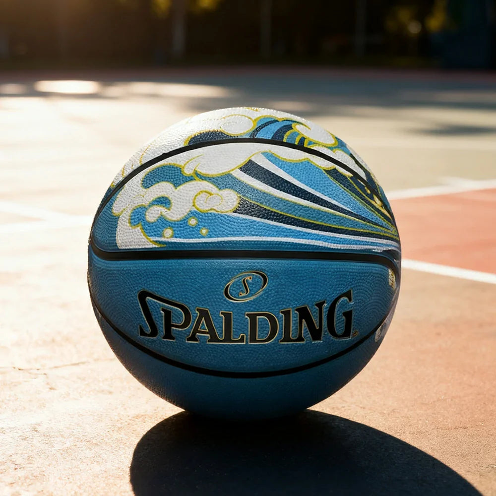 DUNK MASTER Authentic 7# PU Bladder Grip, Durable Nylon 84-759Y Basketball SPALDING High-Performance Superior Rubber Winding, Design