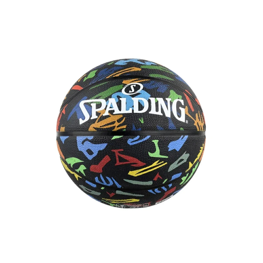 DUNK MASTER Authentic Winding, 7# Rubber Durable High-Performance Nylon PU Basketball Superior SPALDING Bladder 84-610Y Grip, Design
