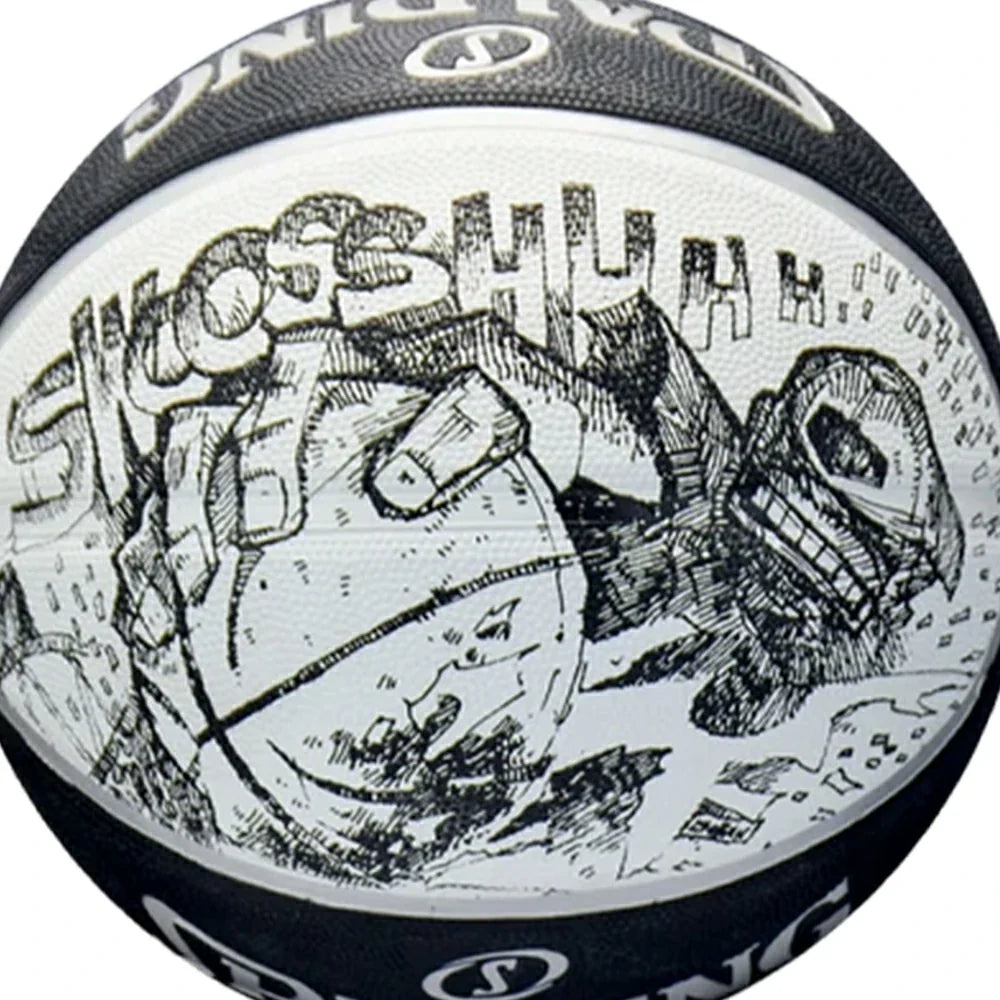 DUNK MASTER PU Superior SPALDING Bladder Basketball 7# Grip, Nylon 84-447Y High-Performance Winding, Durable Rubber Authentic Design