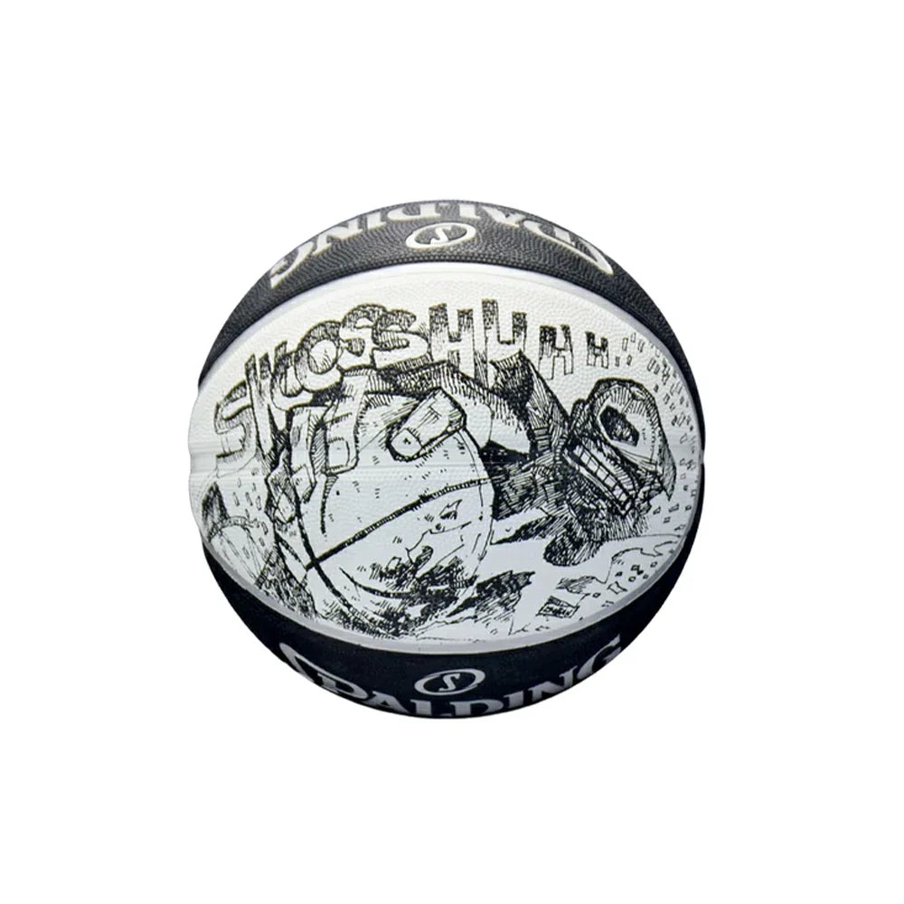 DUNK MASTER PU Superior SPALDING Bladder Basketball 7# Grip, Nylon 84-447Y High-Performance Winding, Durable Rubber Authentic Design