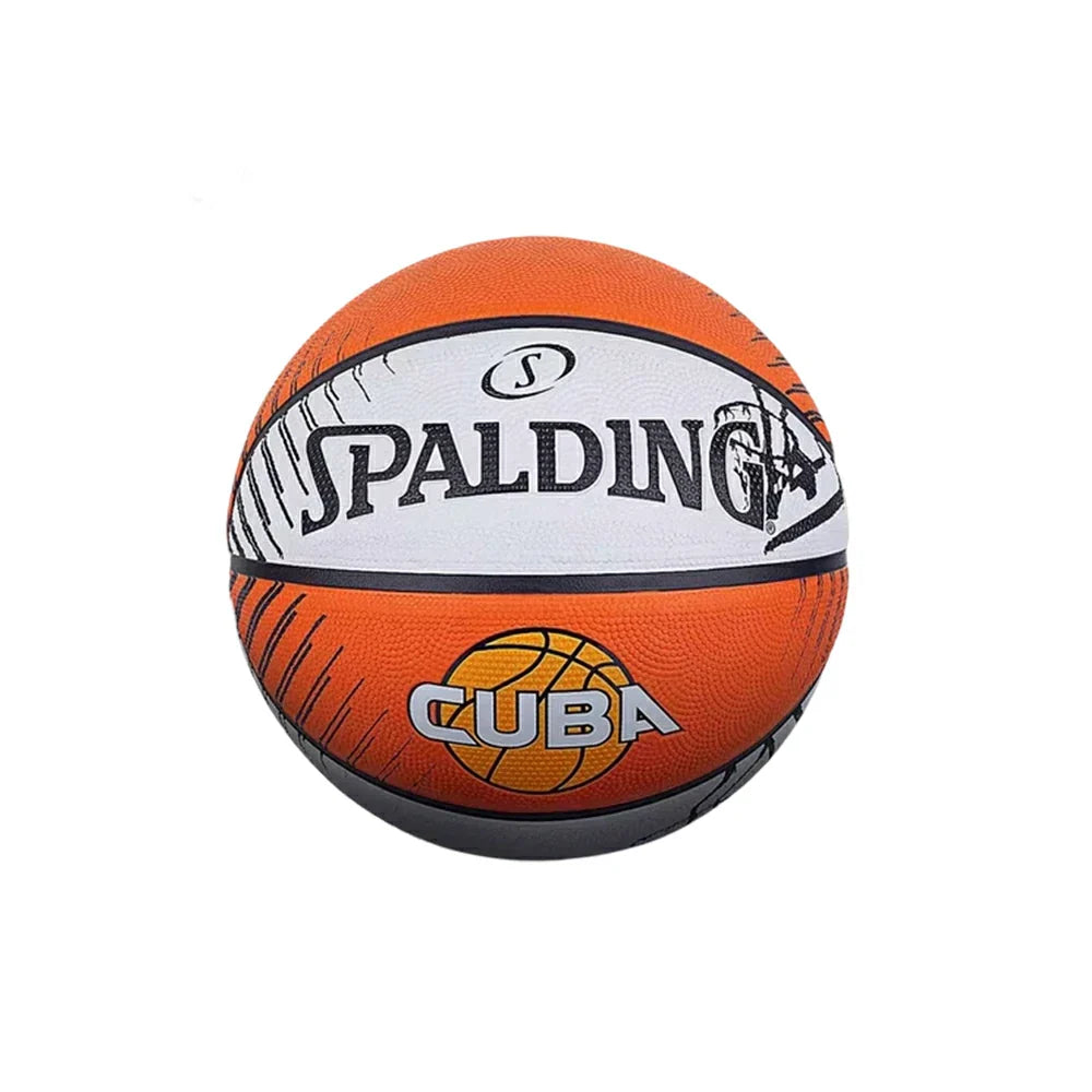 DUNK MASTER 84-379Y Basketball Winding, High-Performance Bladder Rubber Authentic Nylon PU 7# Superior SPALDING Durable Grip, Design