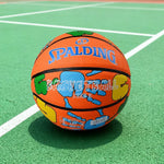 DUNK MASTER PU High-Performance Superior 65-133Y 7# SPALDING Bladder Rubber Grip, Winding, Nylon Durable Authentic Basketball Design