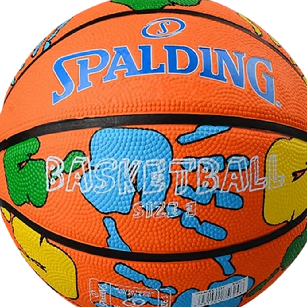 DUNK MASTER PU High-Performance Superior 65-133Y 7# SPALDING Bladder Rubber Grip, Winding, Nylon Durable Authentic Basketball Design