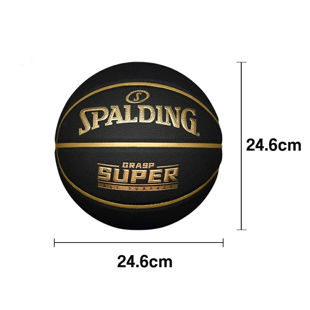 DUNK MASTER Dust-Resistant SPALDING Authentic Rubber 77-521Y 7# Winding, Grip, Core Superior Quick Foam Basketball Nylon Bounce